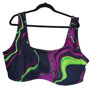FABLETICS • Rivka medium impact sports bra. Haze Wave. Size 4X